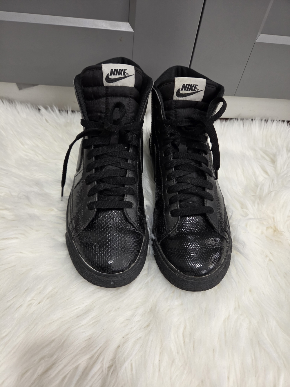 Nike Blazer Mid Sneakers Triple Black Women's Size 9.5